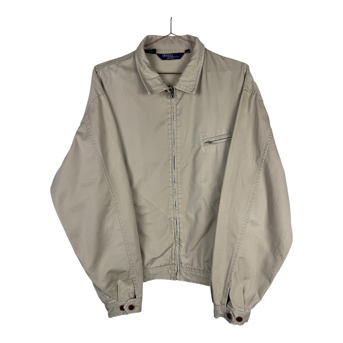 Vintage 1990s/1980s Ralph Lauren Beige Zip-up Jacket