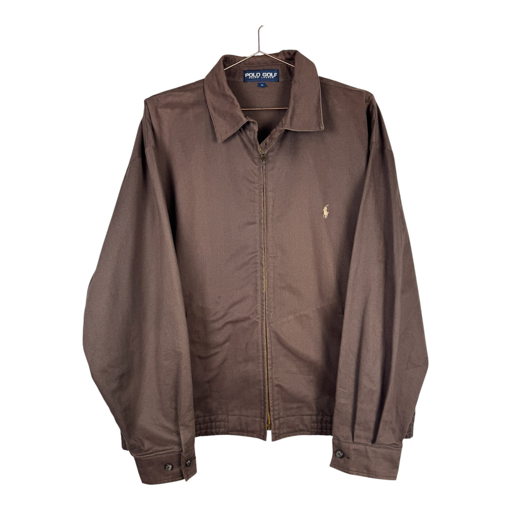 Ralph Lauren Vintage Brown Golf Zip-up Harrington Jacket