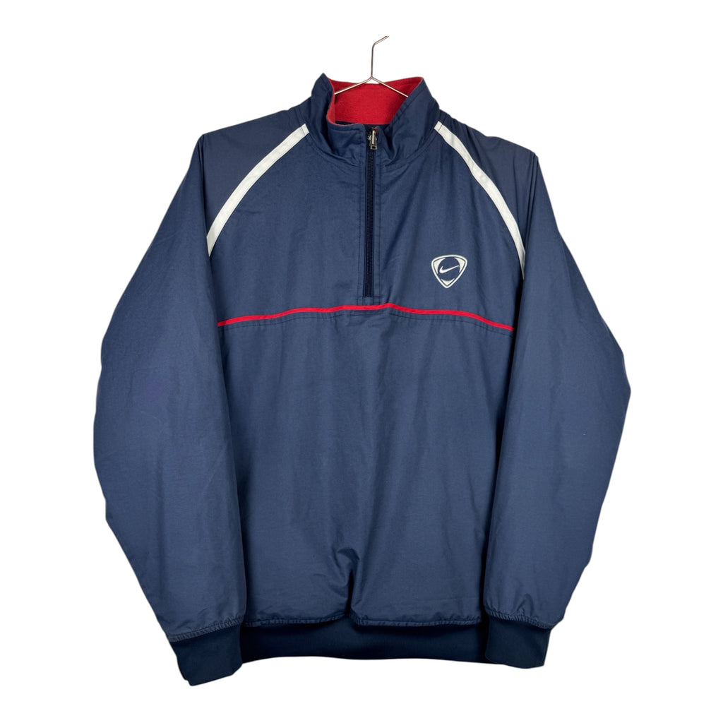 Nike Vintage Navy/Red Reversible Quarter-Zip Jacket in size Medium.