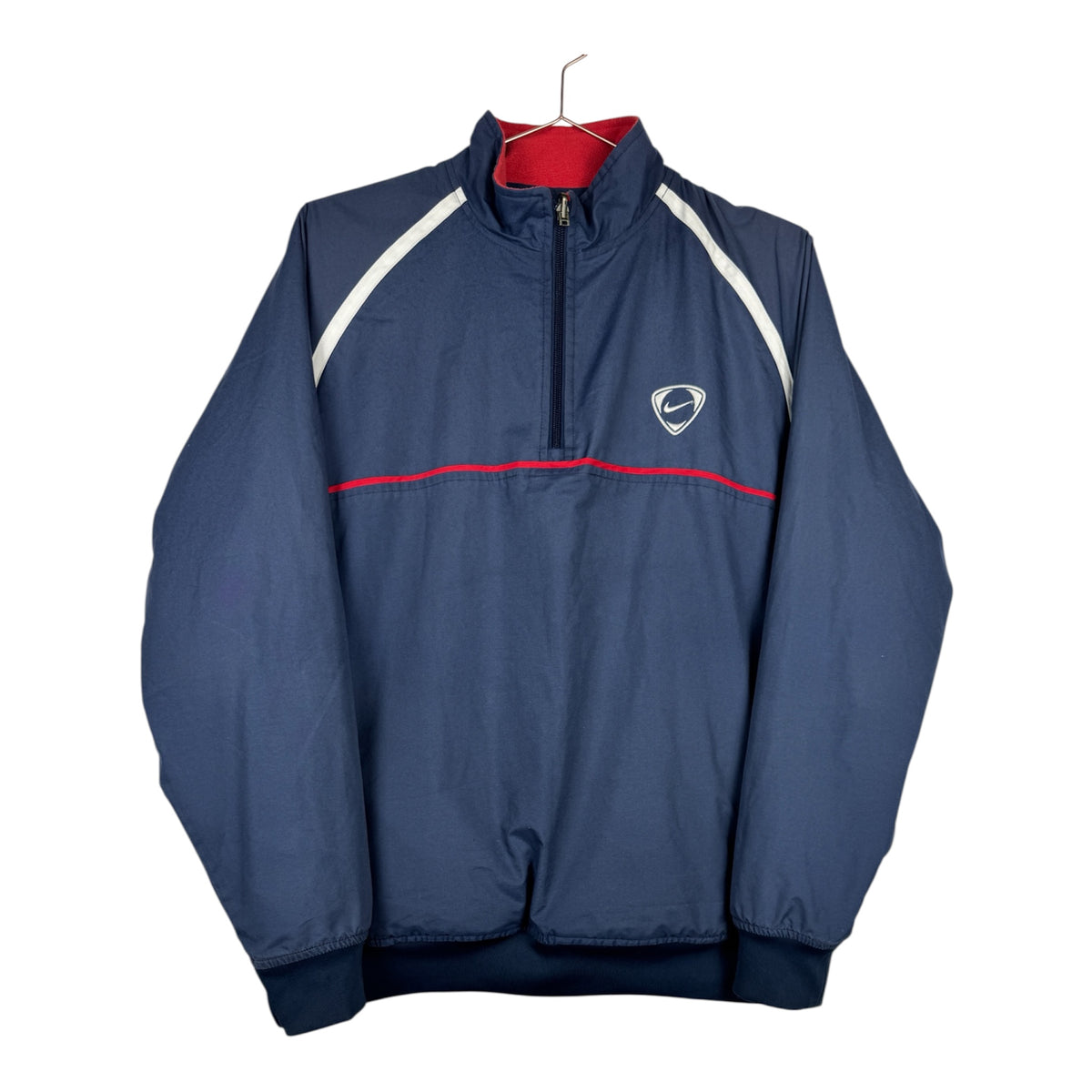 Nike Vintage Navy/Red Reversible Quarter-Zip Jacket in size Medium.