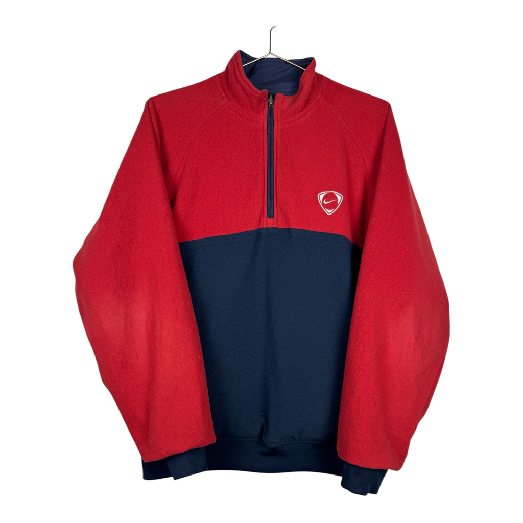 Nike Vintage Navy/Red Reversible Quarter-Zip Jacket in size Medium.