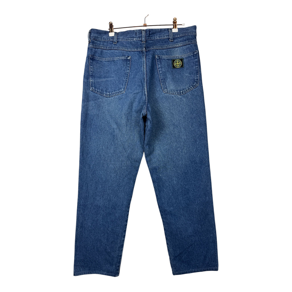 Stone Island 1980s/1990s Vintage Blue Denim Jeans in size 54 / 36x32.