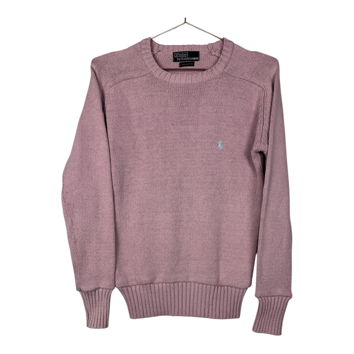 Ralph Lauren Women's Vintage Pink Crewneck Knit Jumper