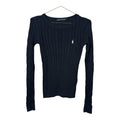 Ralph Lauren Women's Vintage Black Cable Knit Jumper