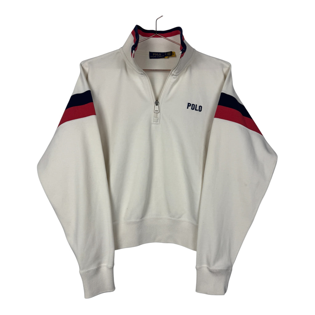 Ralph Lauren Women's Cream Quarter-Zip Sweatshirt