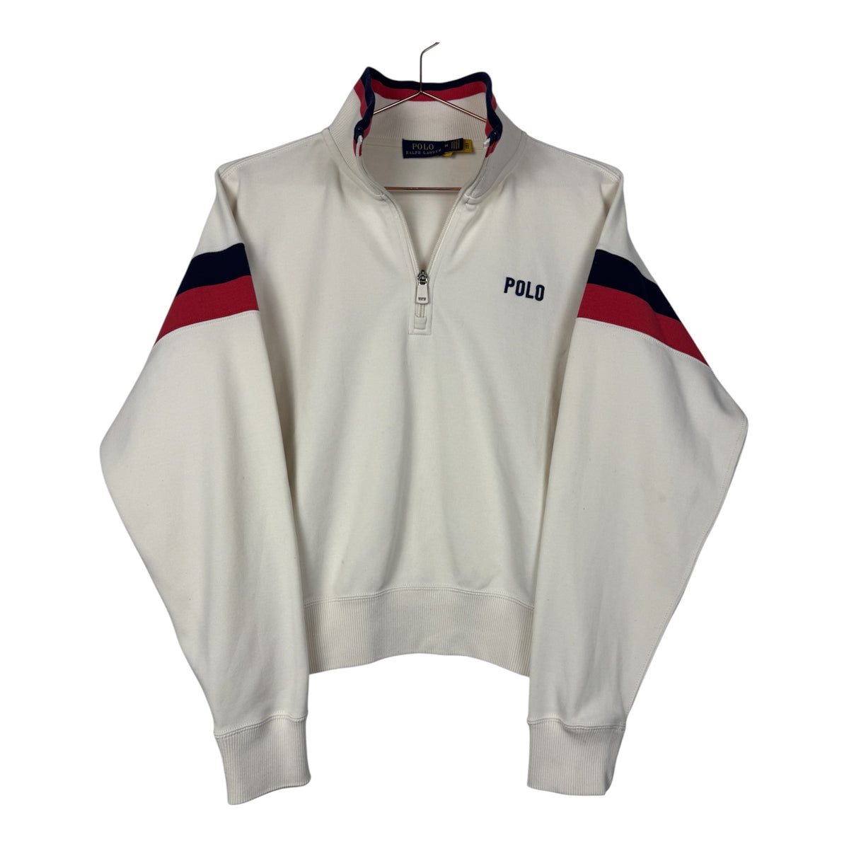 Ralph Lauren Women's Cream Quarter-Zip Sweatshirt